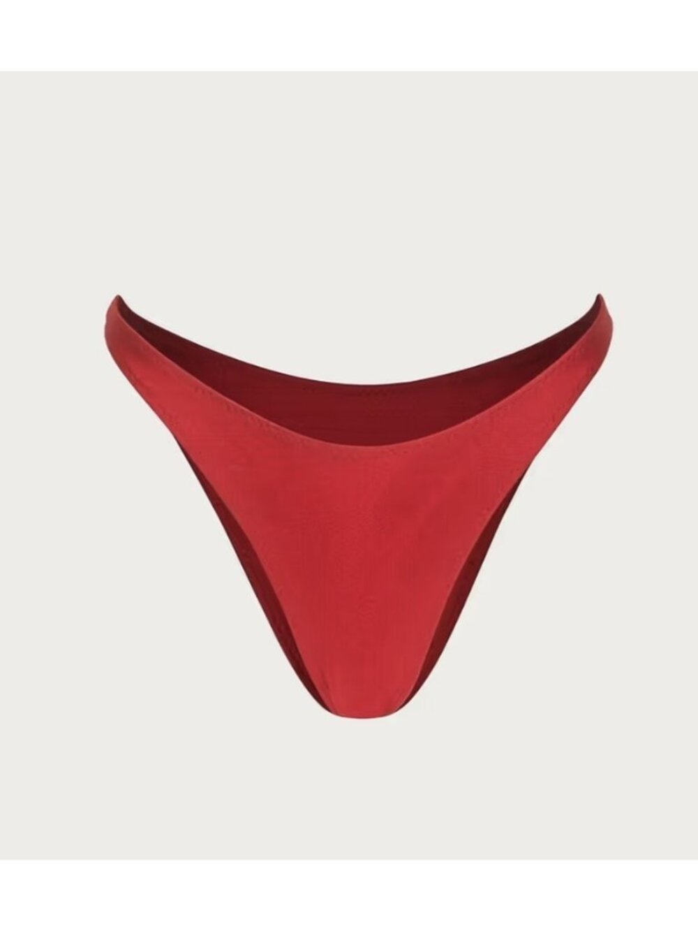 SAME LA Red Shimmer High Cut Cheeky Bikini Bottom Women's XL NWT Swimwear